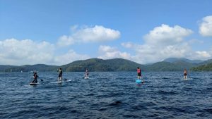 野尻湖でサップ